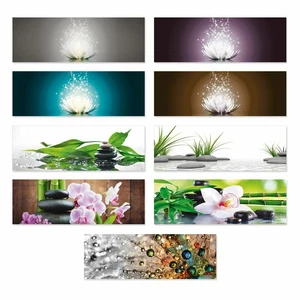 ARTland Wandbild Alu gebogen 120x40 cm 3D Optik Panorama Wellness Zen Spa Asien