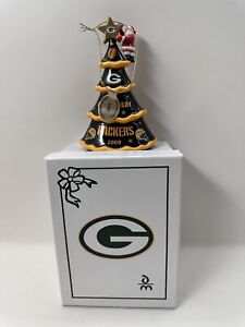 Danbury Mint Green Bay Packers NFL 2009 Porcelain Christmas Tree Ornament w/ Box