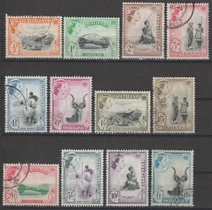 SWAZILAND 1956 SG 53/64 USED - Picture 1 of 1