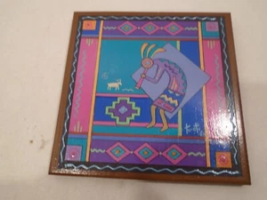 Tu-Oti Art Tile Kokopelli Southwestern Tucson Az 2002 Artist Gail Tu-Oti - Picture 1 of 2