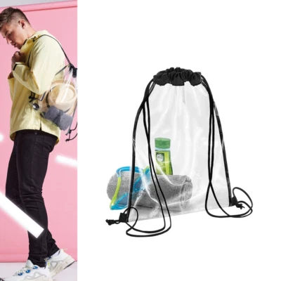 Clear Gymsac Unisex BG7 - BagBase Water-Resistant Transparent Gym/Fitness Bag