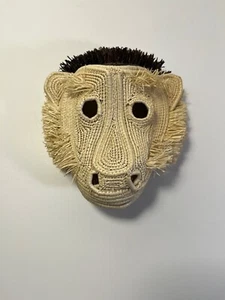 Vintage Hand Woven Wounaan Embera Indian Tribe Jungle Monkey Mask Made in Panama - Picture 1 of 7