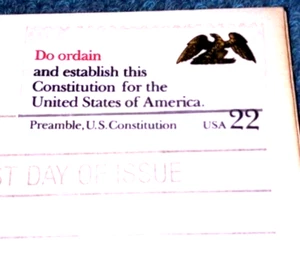 U.S. Constitution Do ordain and establish 22kt Gold Replica Stamps - SEE BELOW - Picture 1 of 4