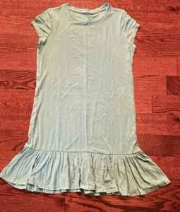 New Kidpik Girl’s Size Large 12 Green T-shirt Dress Ruffle Bottom - Picture 1 of 8