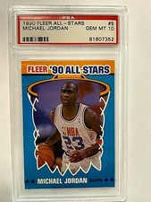 1990 Fleer All - Stars #5  Michael Jordan  PSA GEM MINT 10