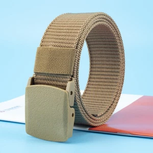 Men's Plastic Cam Buckle Nylon Canvas Tactical Waistband Webbing Military Belt - Picture 1 of 14