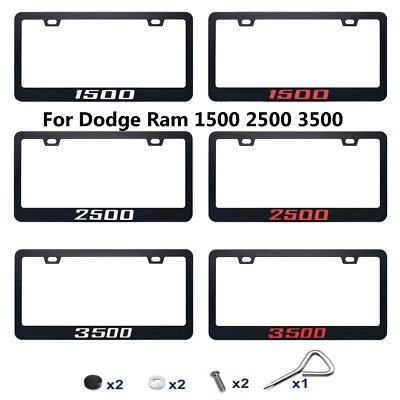 Металлическая красная крышка рамы номерного знака для кабины Dodge Ram 1500 2500 3500 - Изображение 1 из 4