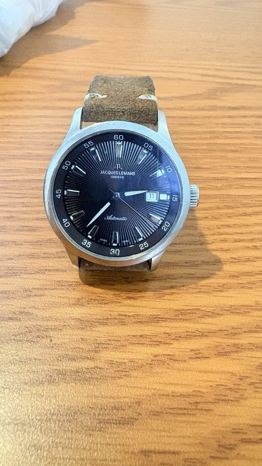 Relógio automático masculino Jaques LeMans Geneve fabricado na Suíça » - Imagem 1 de 4