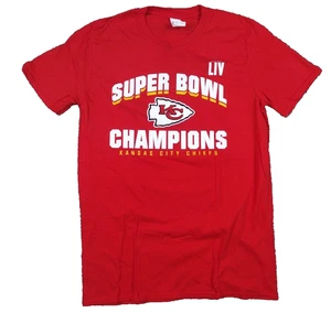 Kansas City Chiefs T Shirt Mens M Red Super Bowl LIV Champions Football NFL - Picture 1 of 10