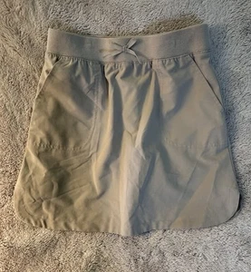 IZOD Schoolwear Uniform Skort Girls 10 Khaki Tan Skirt Pockets EUC - Picture 1 of 5
