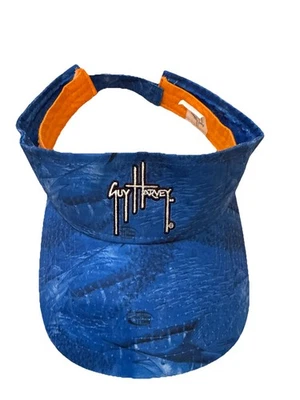 Chapéu Guy Harvey azul marlin padrão viseira alça ajustável todo boné uni adulto - Imagem 1 de 3