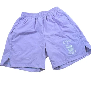 Chaos League Athletic Shorts Size XS Purple Skull Embroidered Elastic Waist - Picture 1 of 6