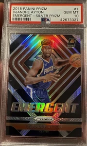 2018 Panini Prizm Silver Rookie DeAndre Ayton Emergent Gem Mint 10 PSA Lakers SP - Photo 1/3