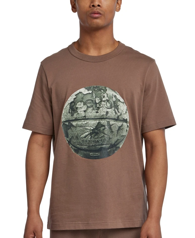 Camiseta gráfica de baloncesto Reebok para hombre - marrón Foto 1 de 1