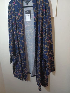 Ulla Popken Women's Pink Lipstick Open Front Knit Cardigan New Size 36/38 - Picture 1 of 12