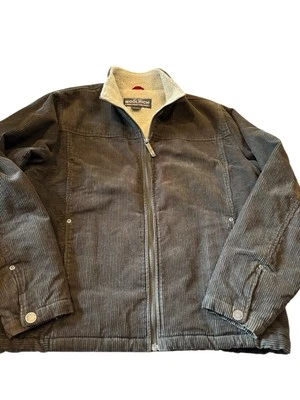 Chaqueta para mujer Loden verde Woolrich pana Sherpa cremallera completa talla mediana Foto 1 de 4