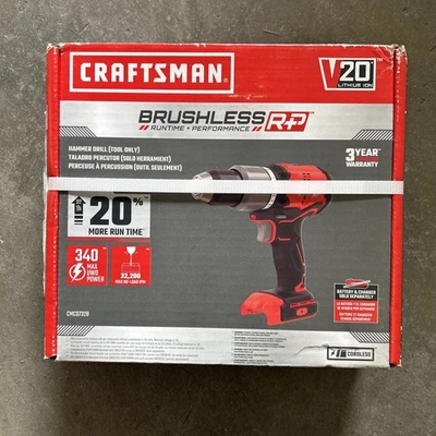 NUEVO Taladro percutor Craftsman V20 sin escobillas RP - 1/2" CMCD732B - Solo herramienta Foto 1 de 2