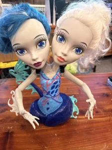 14" Monster High Peri and Pearl Serpentine Styling Head 2 Two Headed Doll Mattel - Picture 1 of 6
