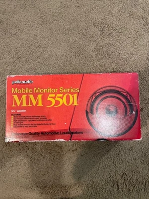 "Monitor móvil Polk Audio MM5501 5,25"" woofer para automóvil con rejilla y caja - Hecho en Japón" Foto 1 de 4