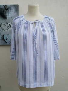 Love By Gap blue white striped cotton Summer tunic blouse top small size 10-12 - Picture 1 of 5