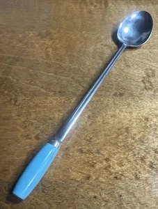 Cucchiaino da tè ghiacciato vintage Castle acciaio inox turchese made in Japan - Foto 1 di 11