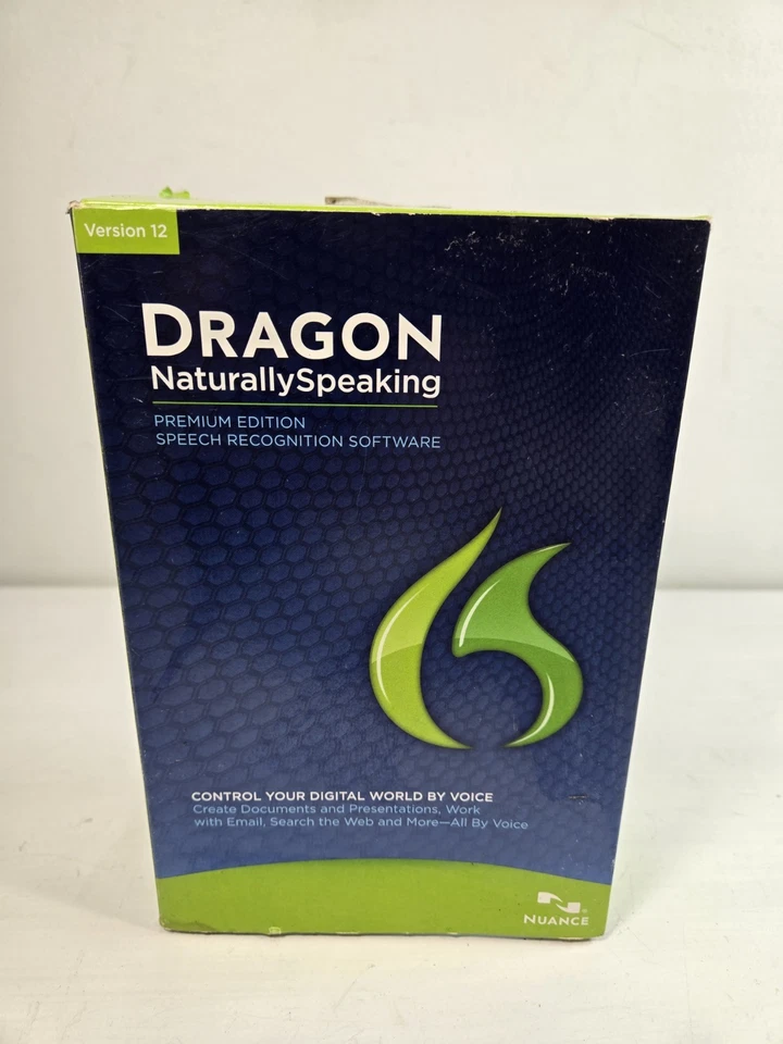 Dragon Naturally Speaking 12 Edición Premium con Auriculares Micrófono CAJA ABIERTA/ NUEVO Foto 1 de 4