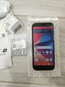 Tracfone/Safelink BLU View 2 - B131DL - 32 GB - nero - smartphone prepagato. Nuovo - Foto 1 di 5