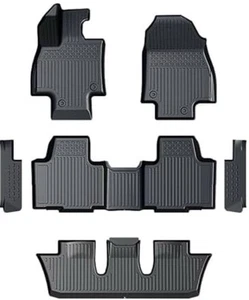Floor Mats for Lexus TX 2024-2025 3 Rows All Weather Custom Fit Odor TPE Black - Picture 1 of 5