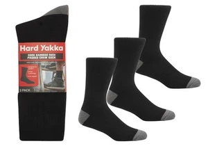 3 Pairs Of Hard Yakka Core Bamboo Rich Padded Crew Sock Mens - WorkWearZone - Bild 1 von 1