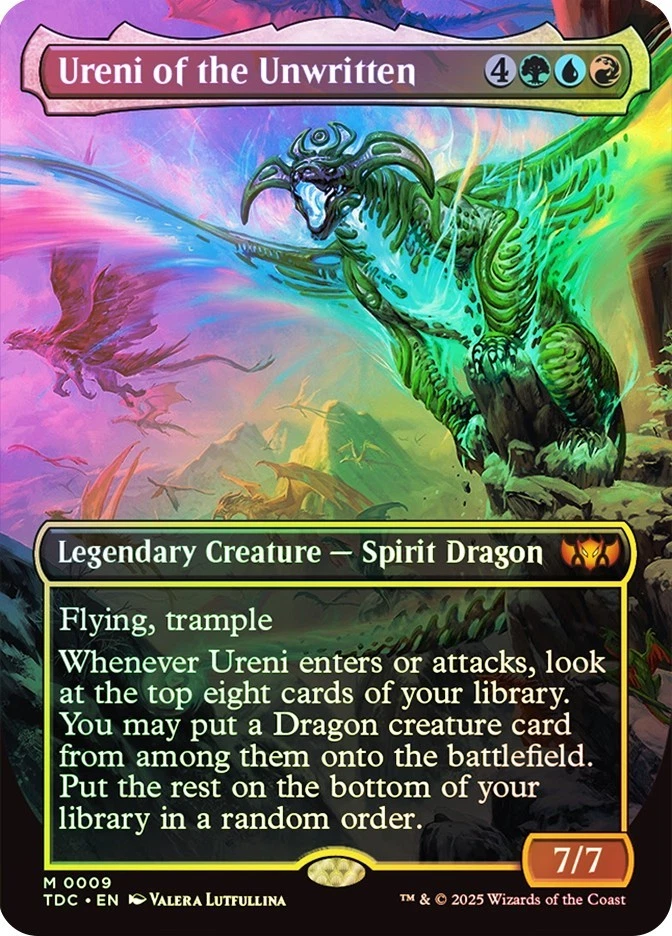 MTG ** FOIL ** Ureni of the Unwritten (Borderless) - Tarkir: Dragonstorm - Image 1 of 1