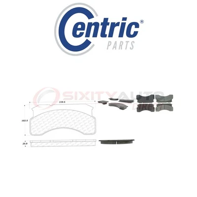 Centric Posi Quiet Metallic Brake Pads w Shims for 1984 Ford LNT800 7.0L V8 kn Foto 1 de 4