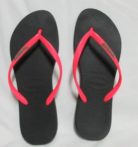 HAVAIANAS Thong Flip Flops Hot Pink Womens Size 7-8 EU 39-40 NWOT Summer Beach - Picture 1 of 6