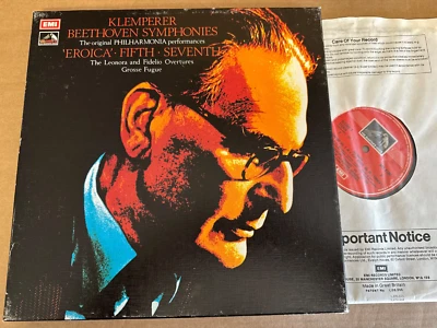 SLS 873 Beethoven Symphonies 3, 5 & 7  Klemperer 3 LP box set - Image 1 of 3