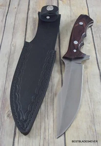 GIL HIBBEN LEGACY FIGHTER IV FULL TANG FIXED BLADE KNIFE WITH LEATHER SHEATH - Picture 1 of 8