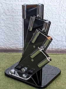 10x Messerblock Acryl schwarz, modernes Design Postenverkauf - Bild 1 von 2
