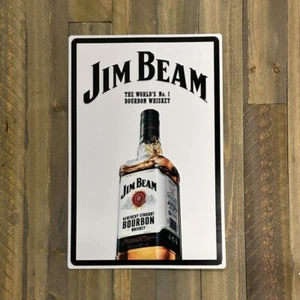 Jim Beam Kentucky Bourbon Whiskey 12 x 18 Aluminum Sign - Picture 1 of 5