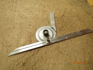 SWISS MADE BROWN AND SHARPE NO. 490 MACHINIST PROTRACTOR WITH BLADE - Picture 1 of 10