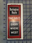 1940 Burlington Route Time Tables Brochure