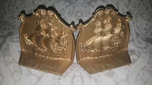 Sujetalibros de hierro fundido dorado para velero/barco GALEÓN ISABELINO-decoración náutica - Imagen 1 de 12