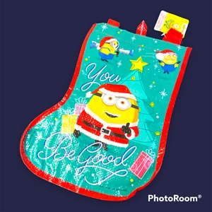 Bolso de Mano Minions Navidad Vacaciones Medias Fiesta Fiesta con Manijas - Imagen 1 de 7