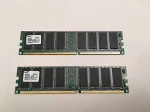 Dell OEM J02012 512MB(2x256MB) DDR PC3200 400Mhz M368L3223ETM-CCC RAM Memory - Picture 1 of 3