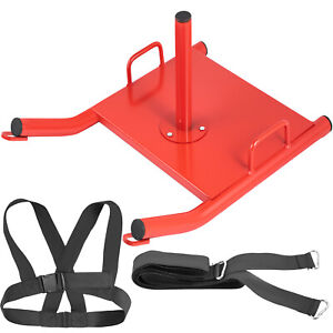 Power Speed Sled Push/Pull Weight Sled Crossfit Football Training HD w/Harness