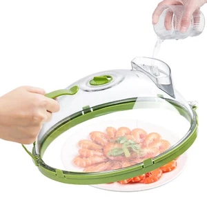 New 2-Piece Microwave Covers - Transparent Splatter Guards with Steam Vents - Picture 1 of 5