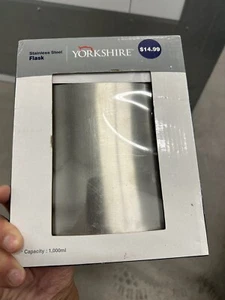 Flachmann - Yorkshire Edelstahl Flachmann - 1.000 ml - Brandneu - Bild 1 von 2