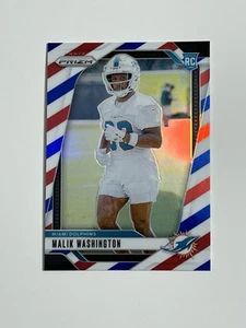 2024 Malik Washington Rookie Panini Prizm Rookie Red White & Blue Prizm #370 - Picture 1 of 2