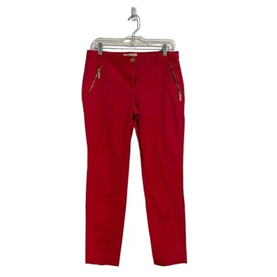 Michael Kors Red Zip Pocket Pants Sz 8 - Image 1 of 4