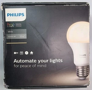 Philips Hue E27 Starter Kit (2 Smart Bulbs & Bridge) White Smart Lighting - Picture 1 of 7