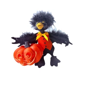 Annalee 2009 Jack O Laterne schwarze Krähe beleuchteter Kürbis 8 Zoll Halloween Puppe gebraucht, in einwandfreiem Zustand - Bild 1 von 6