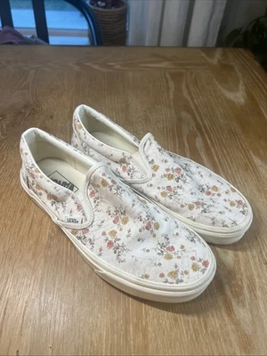 Zapatos para mujer Vans talla 9,5 estilo flor aspecto vintage blanco crema Foto 1 de 4