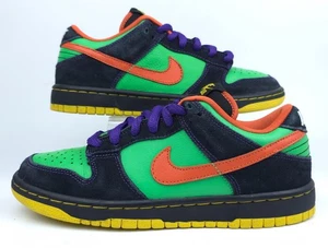 09 Nike Hombres 6 SB Dunk Bajo Halloween Verde Chispa Aro Naranja Zapatos 313170-381 - Imagen 1 de 17